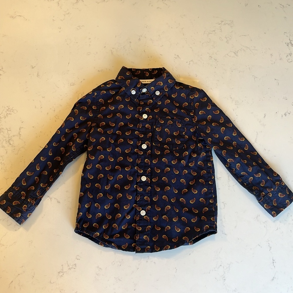 Darling Paisley Janie & Jack Button Down Oxford